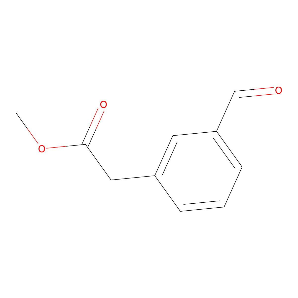 Methyl 2-(3-formylphenyl)acetate molecular structure, CAS 142327-44-4
