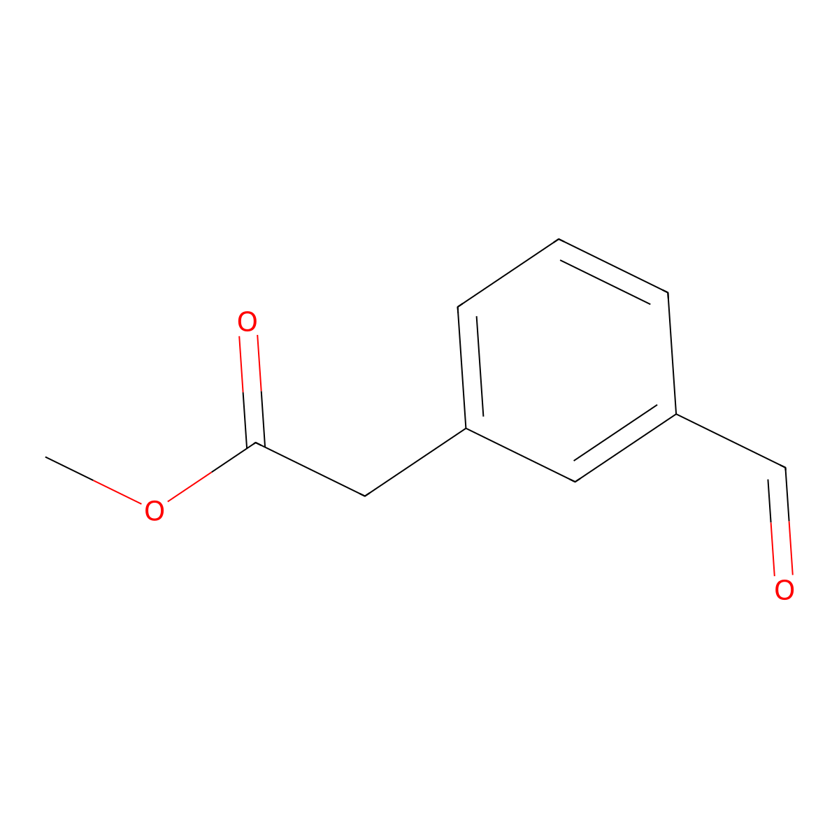 Methyl 2-(3-formylphenyl)acetate molecular structure, CAS 142327-44-4