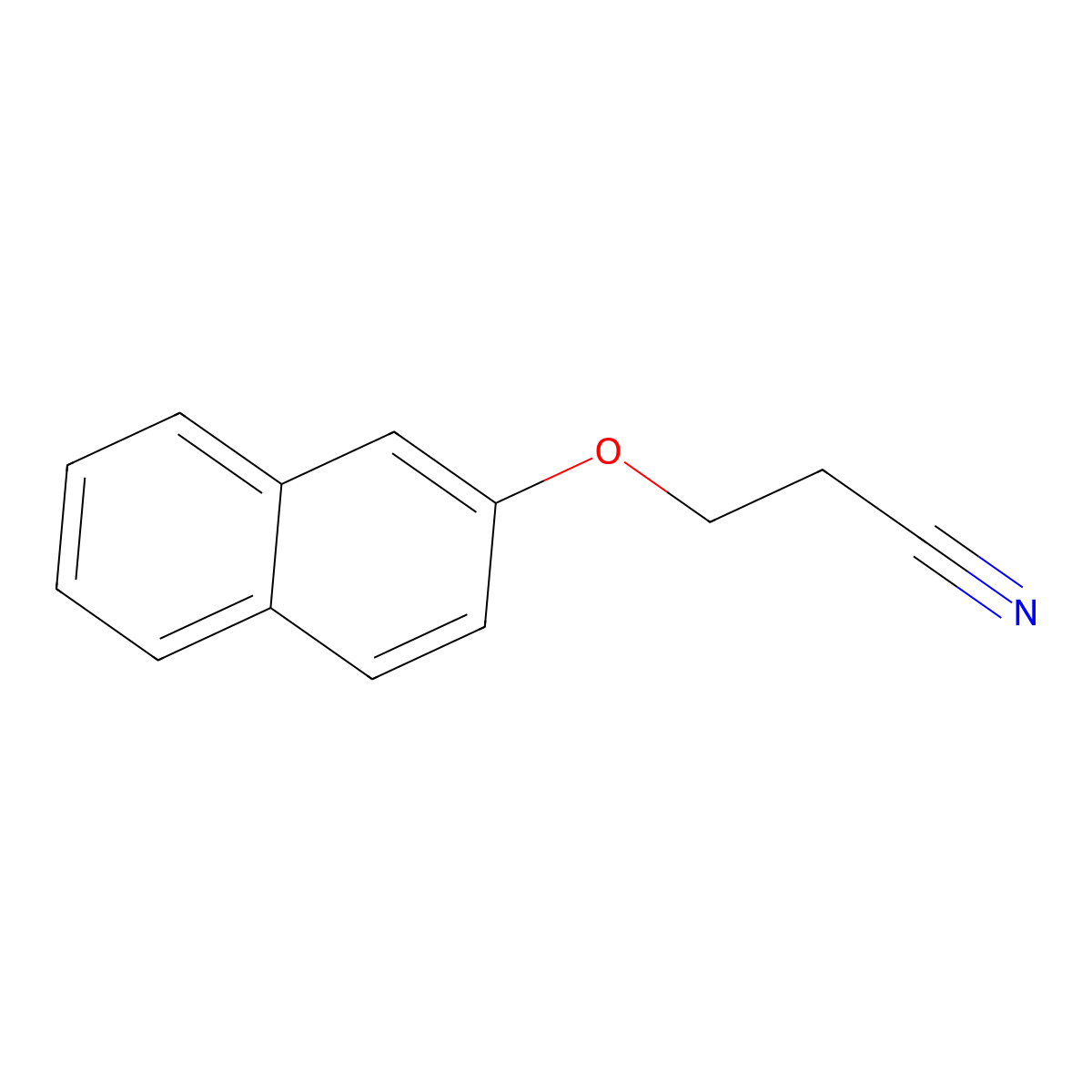 Propanenitrile, 3-(2-naphthalenyloxy)- molecular structure, CAS 14233-72-8