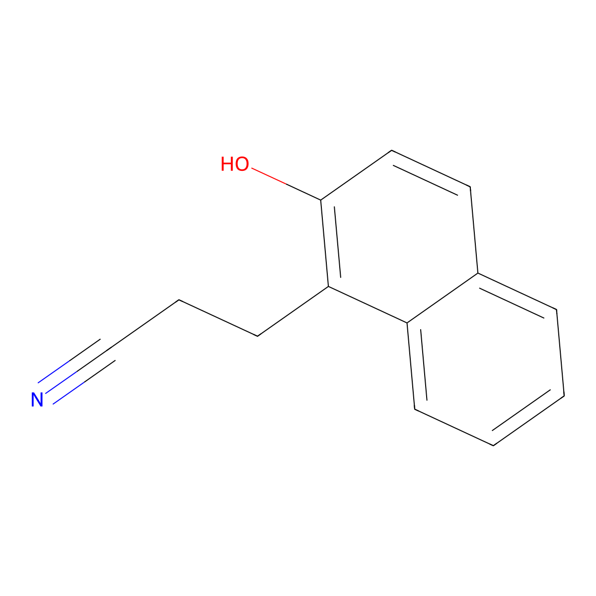 3-(2-Hydroxy-1-naphthyl)propanenitrile molecular structure, CAS 14233-73-9