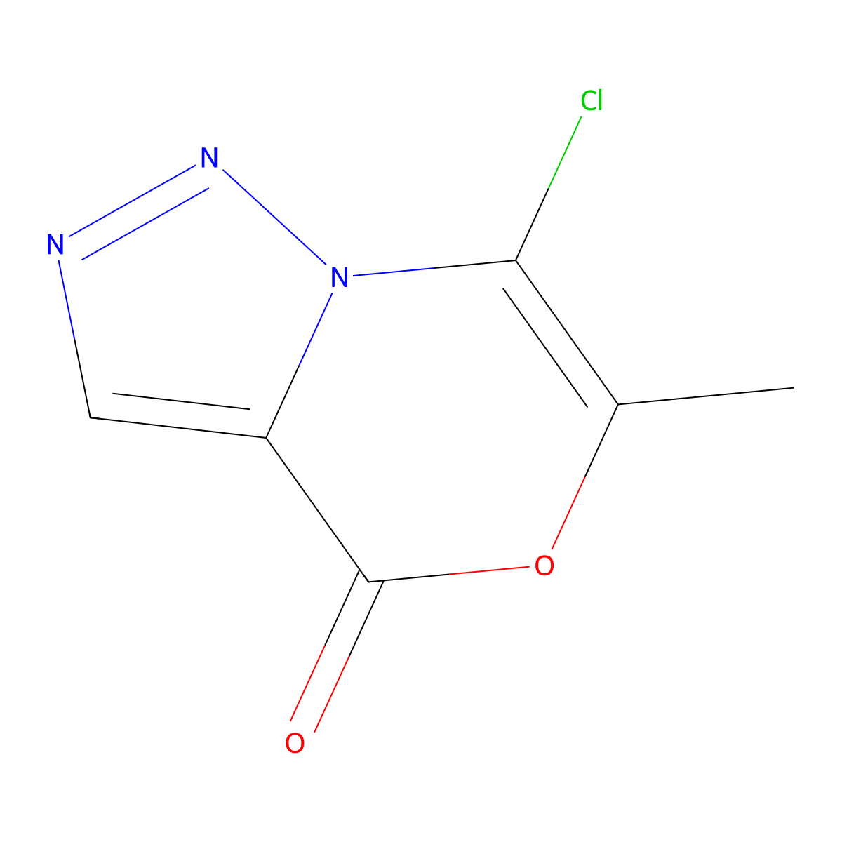 7-chloro-6-methyl-4H-[1,2,3]triazolo[5,1-c][1,4]oxazin-4-one molecular structure, CAS 142330-94-7