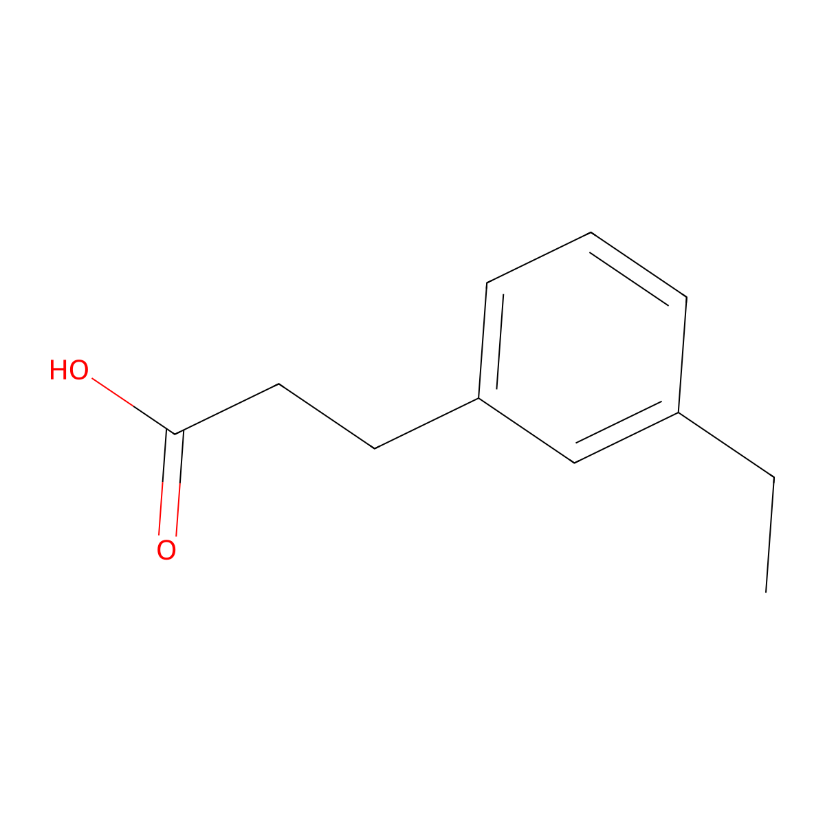 3-(3-Ethylphenyl)propanoic acid molecular structure, CAS 142332-76-1