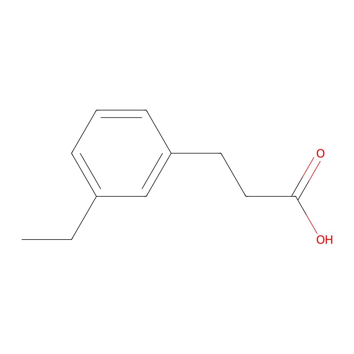 3-(3-Ethylphenyl)propanoic acid molecular structure, CAS 142332-76-1