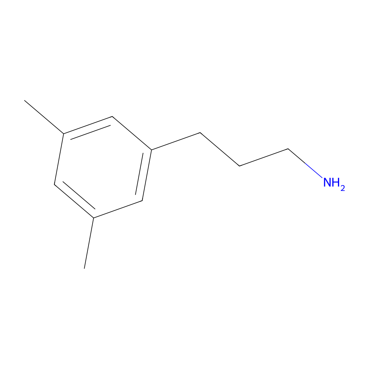 3,5-Dimethyl-benzenepropanamine molecular structure, CAS 142332-82-9