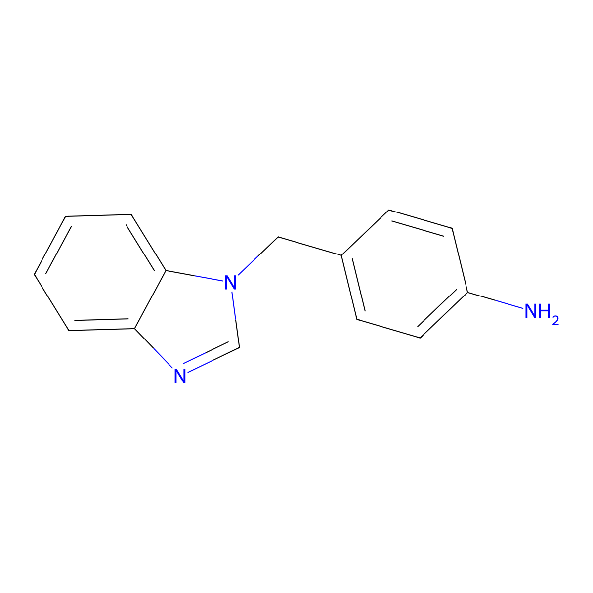 4-((1H-1,3-benzodiazol-1-yl)methyl)aniline molecular structure, CAS 142335-67-9