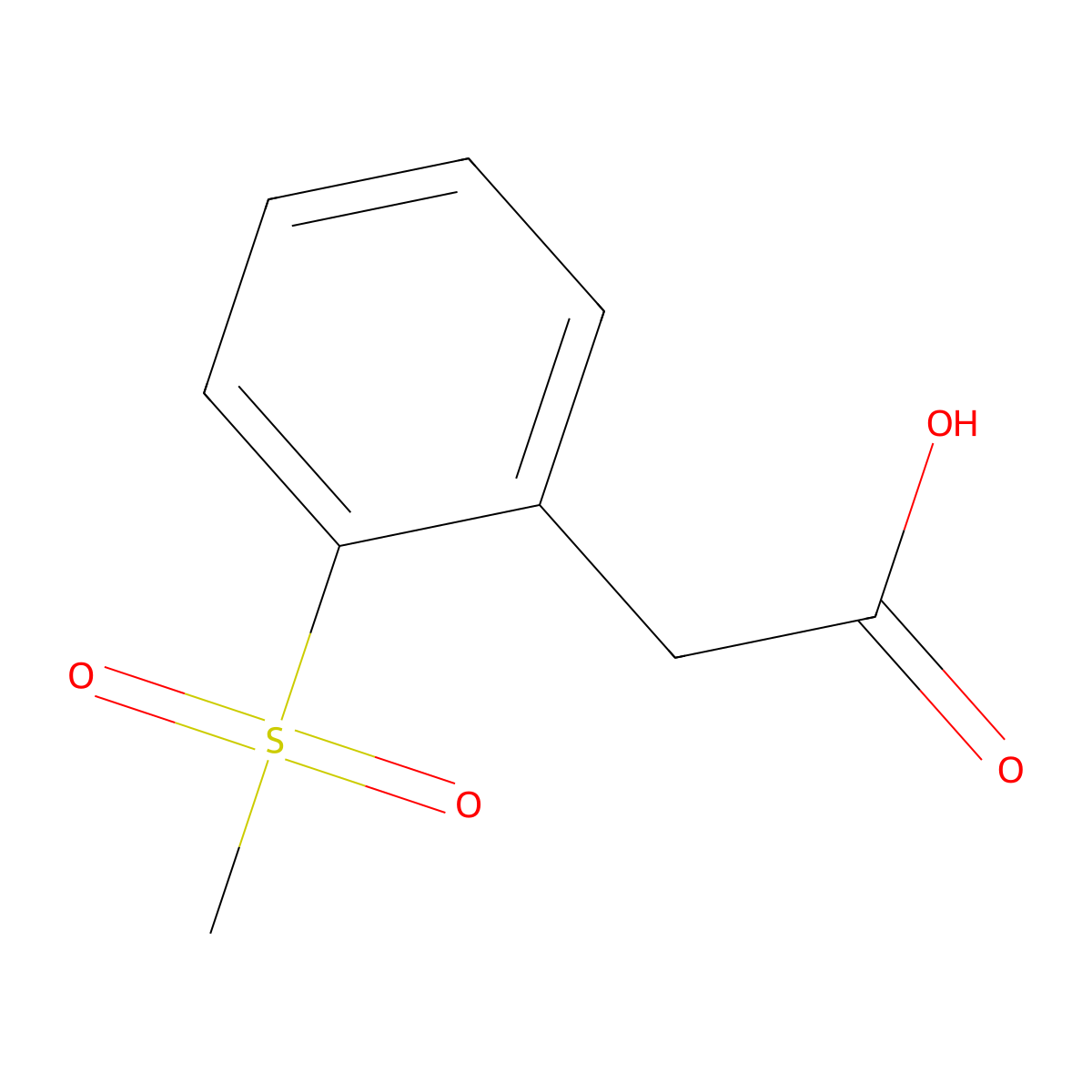 2-(2-Methanesulfonylphenyl)acetic acid molecular structure, CAS 142336-20-7