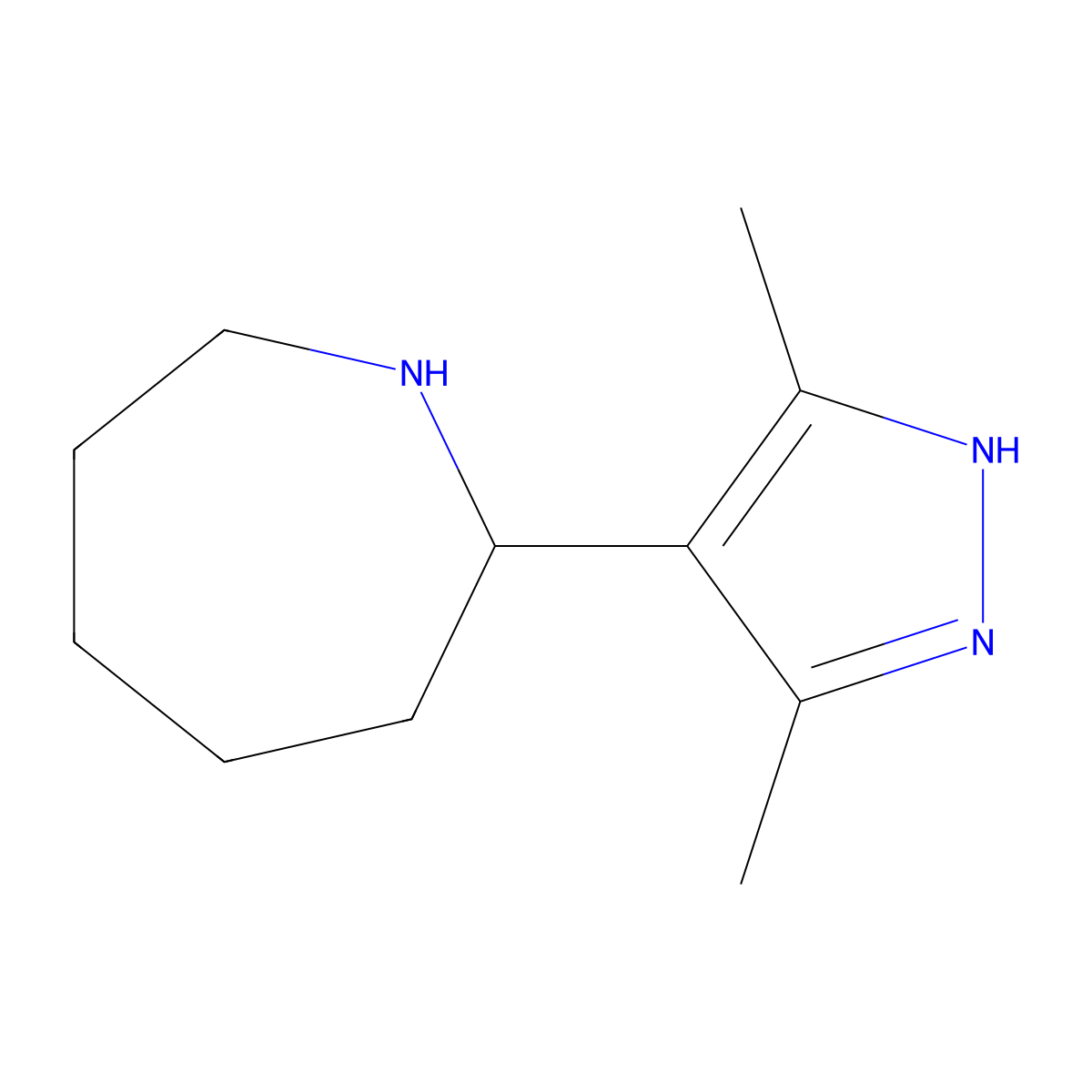2-(3,5-dimethyl-1H-pyrazol-4-yl)azepane molecular structure, CAS 1423367-36-5