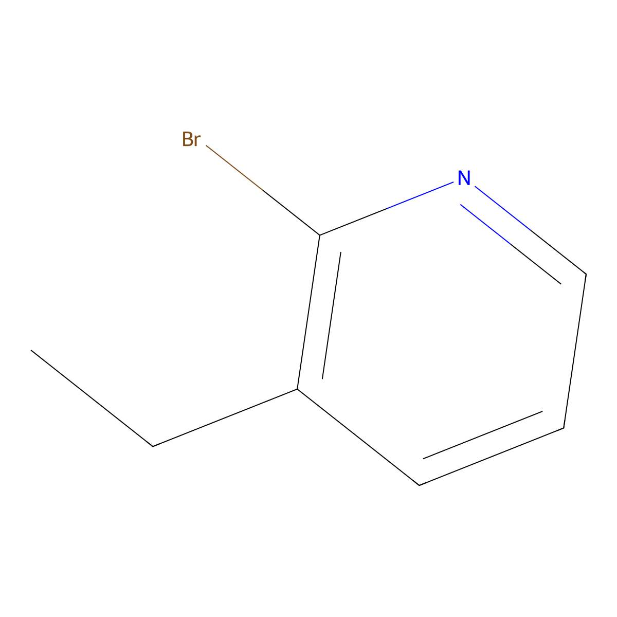 2-Bromo-3-ethylpyridine molecular structure, CAS 142337-94-8