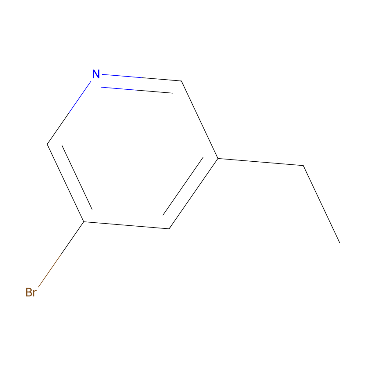 3-Bromo-5-ethylpyridine molecular structure, CAS 142337-95-9