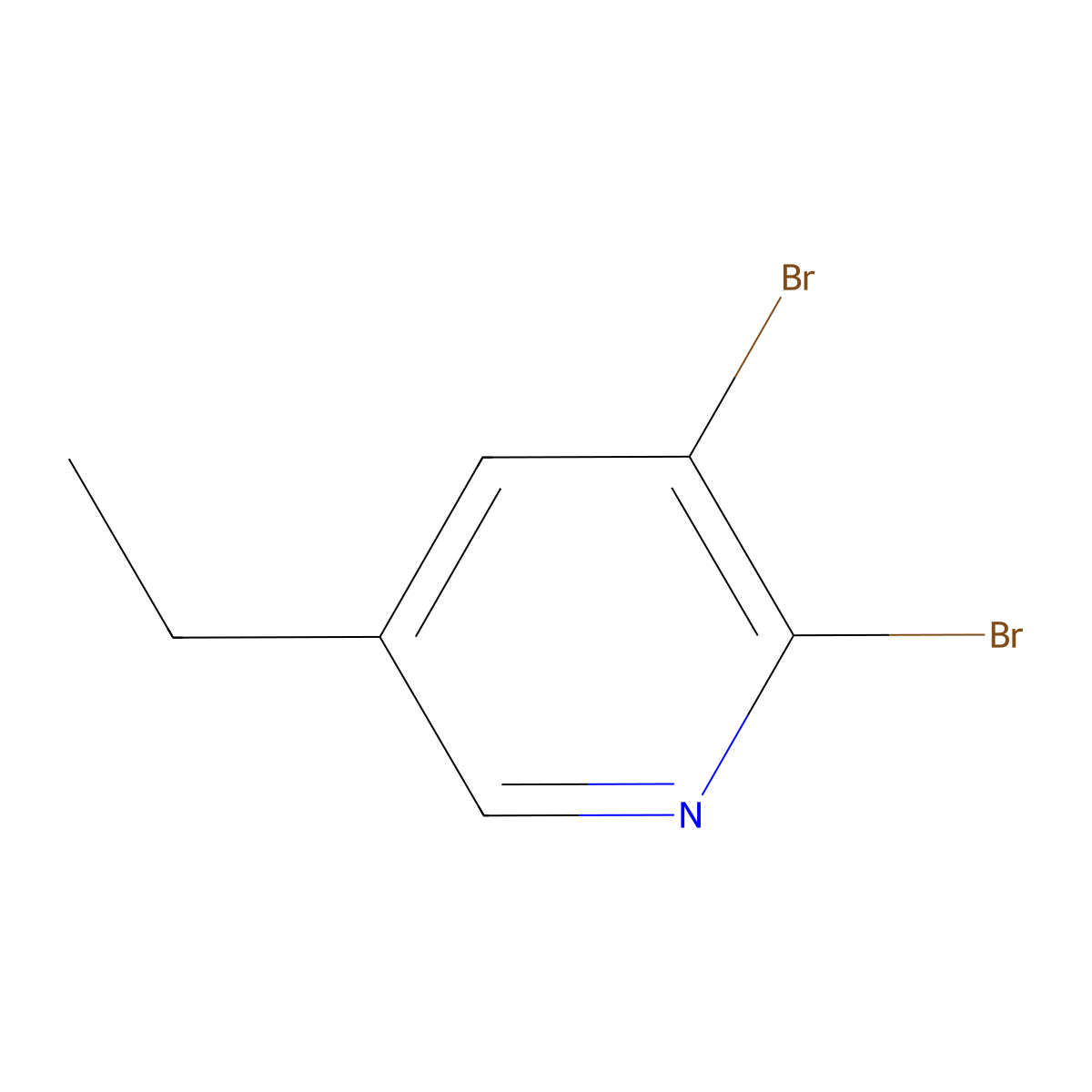 2,3-Dibromo-5-ethylpyridine molecular structure, CAS 142337-97-1