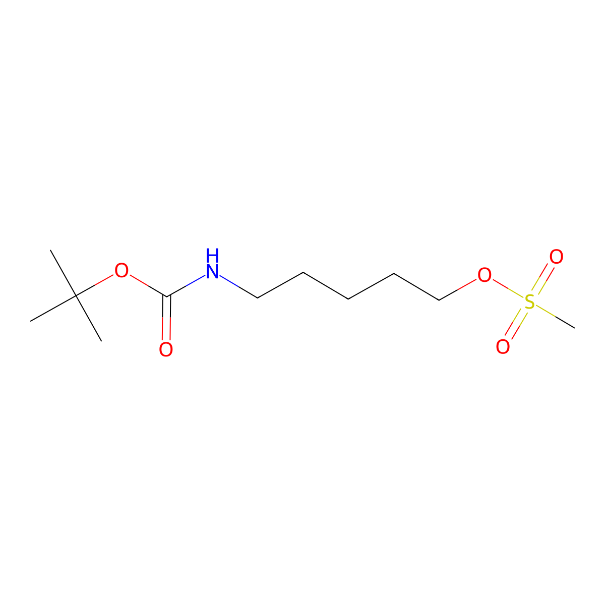 Methanesulfonic acid 5-Boc-amino-pentyl ester molecular structure, CAS 142342-55-0