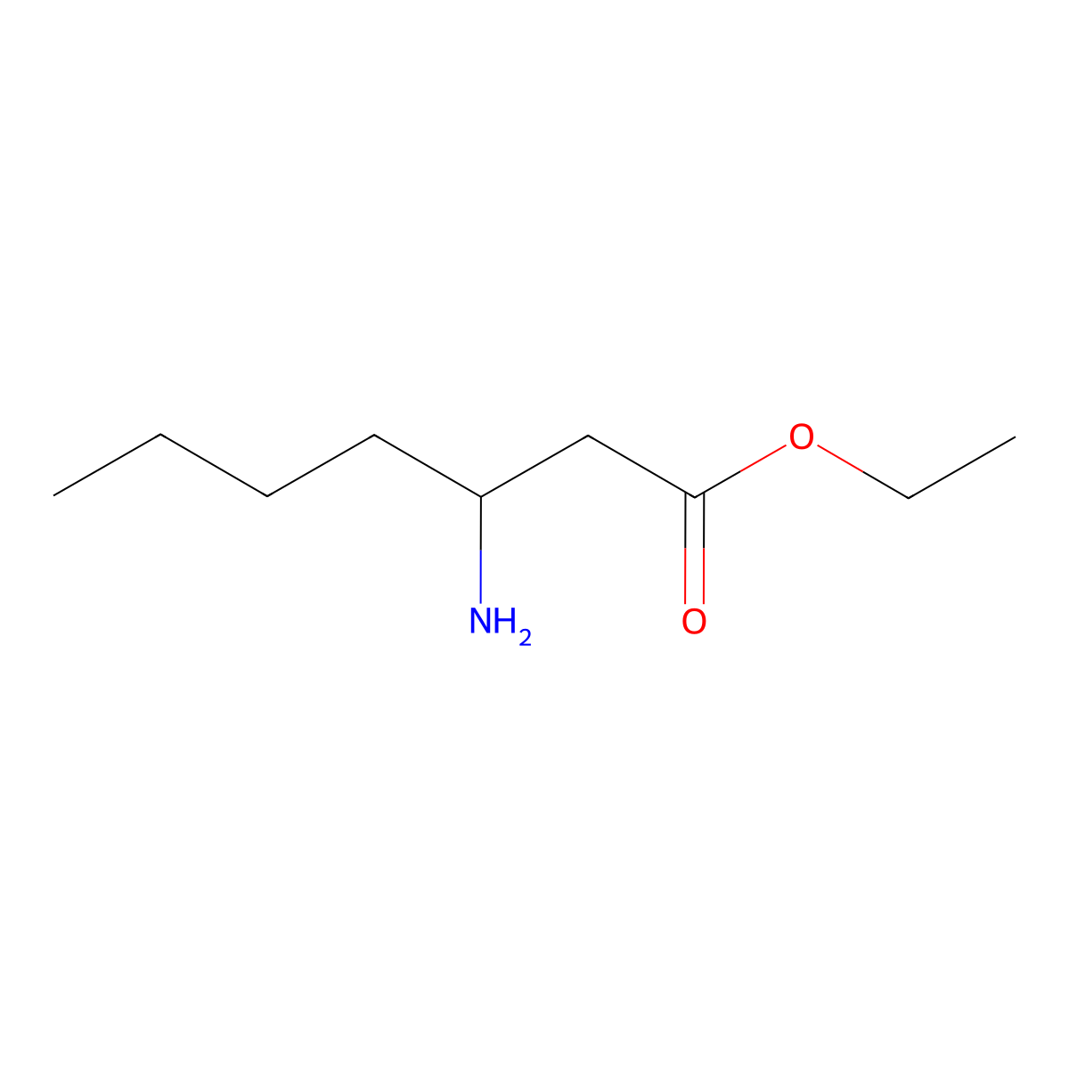 ethyl (3R)-3-aminoheptanoate molecular structure, CAS 142342-75-4