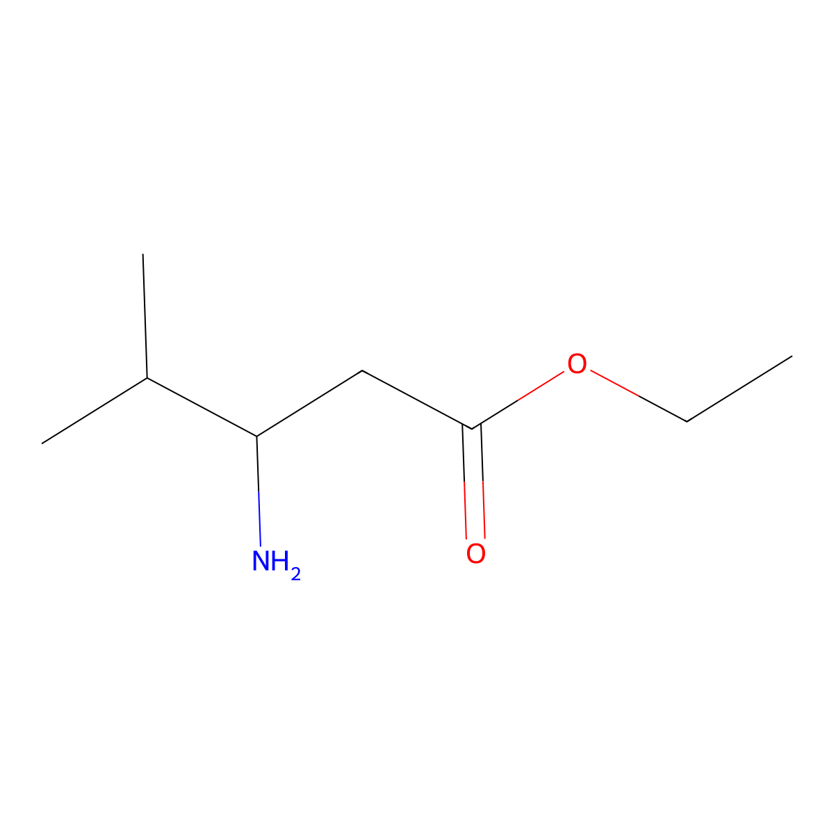 (S)-3-Amino-4-methylpentanoic acid ethyl ester molecular structure, CAS 142342-78-7