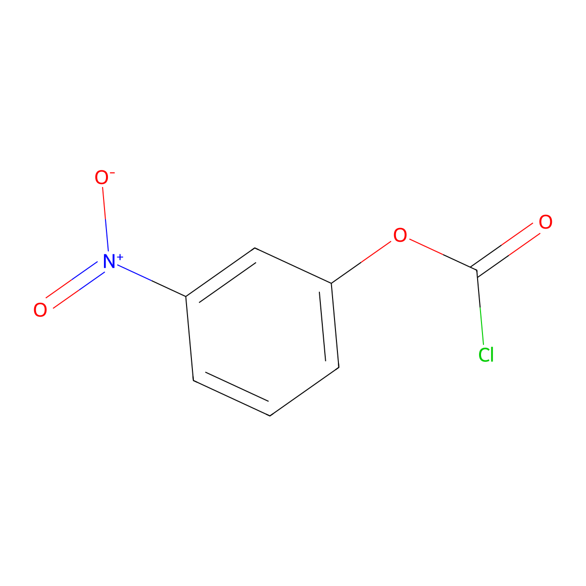 3-Nitrophenyloxycarbonyl chloride molecular structure, CAS 14235-05-3