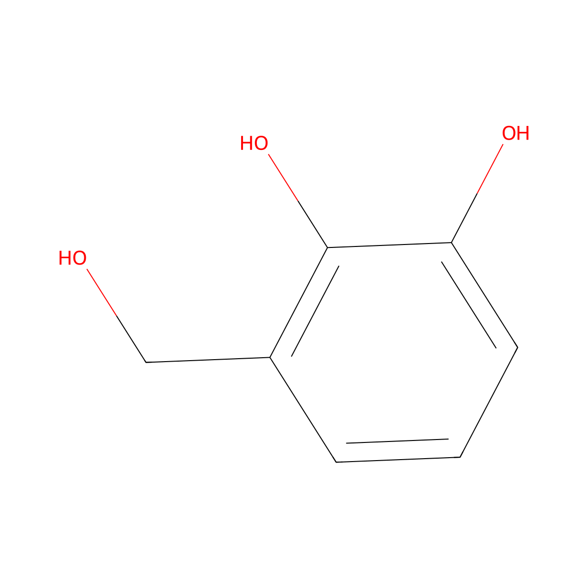 3-(Hydroxymethyl)pyrocatechol molecular structure, CAS 14235-77-9