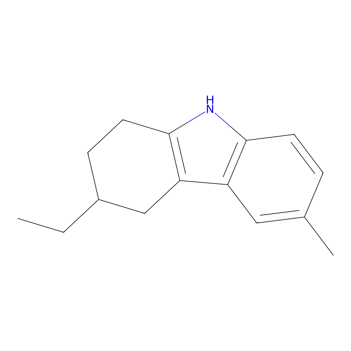 3-ethyl-6-methyl-2,3,4,9-tetrahydro-1H-carbazole molecular structure, CAS 1423505-88-7