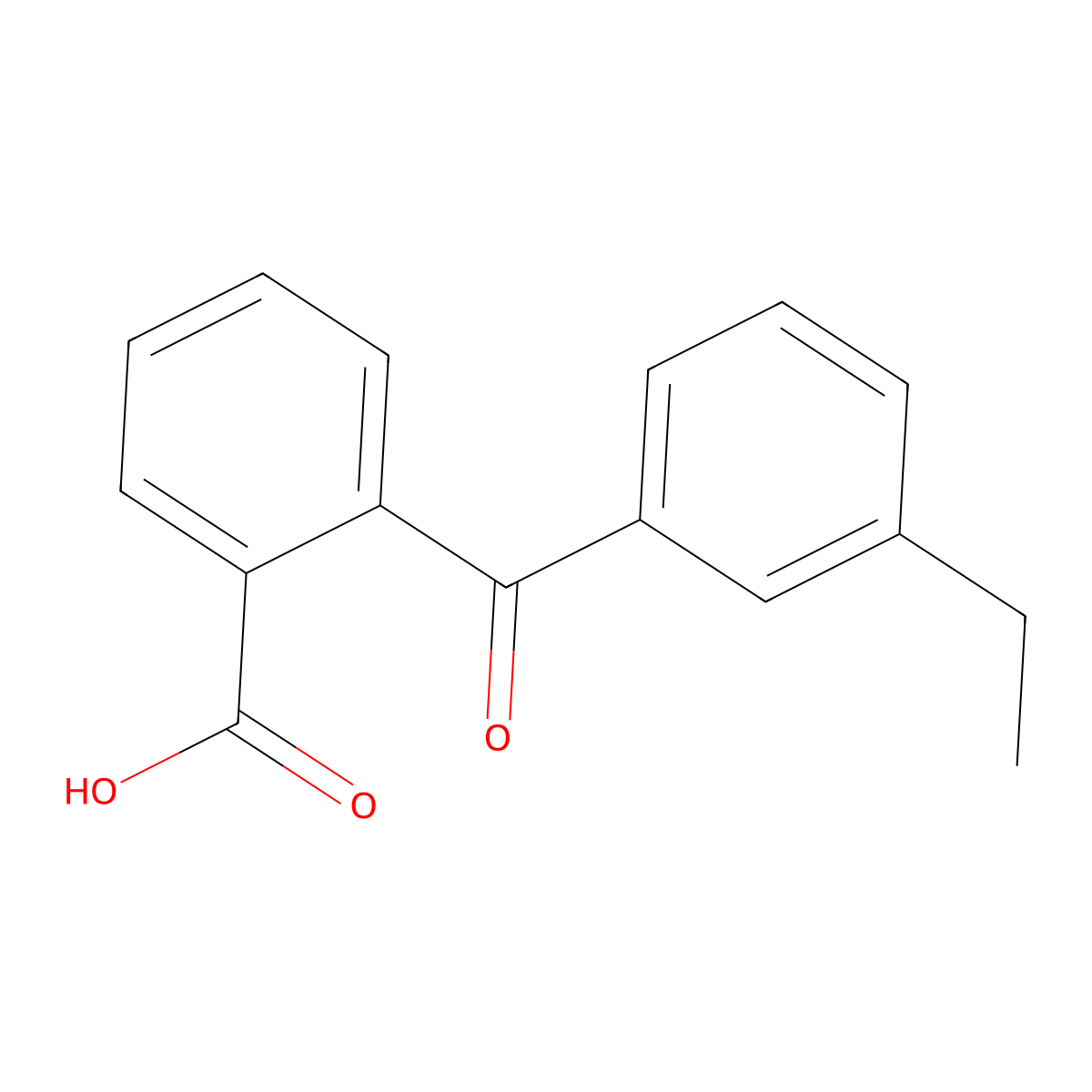Benzoic acid, 2-(3-ethylbenzoyl)- molecular structure, CAS 142354-70-9