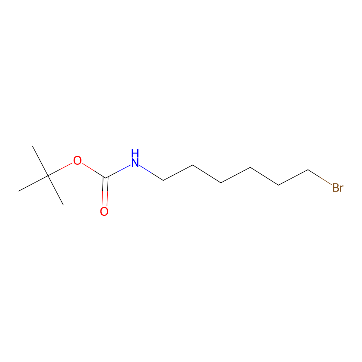 tert-Butyl (6-bromohexyl)carbamate molecular structure, CAS 142356-33-0