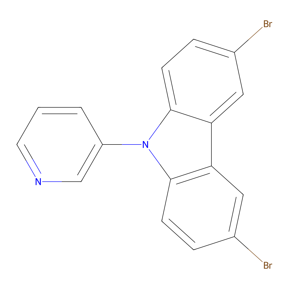3,6-Dibromo-9-(3-pyridinyl)-9H-carbazole molecular structure, CAS 1423582-97-1