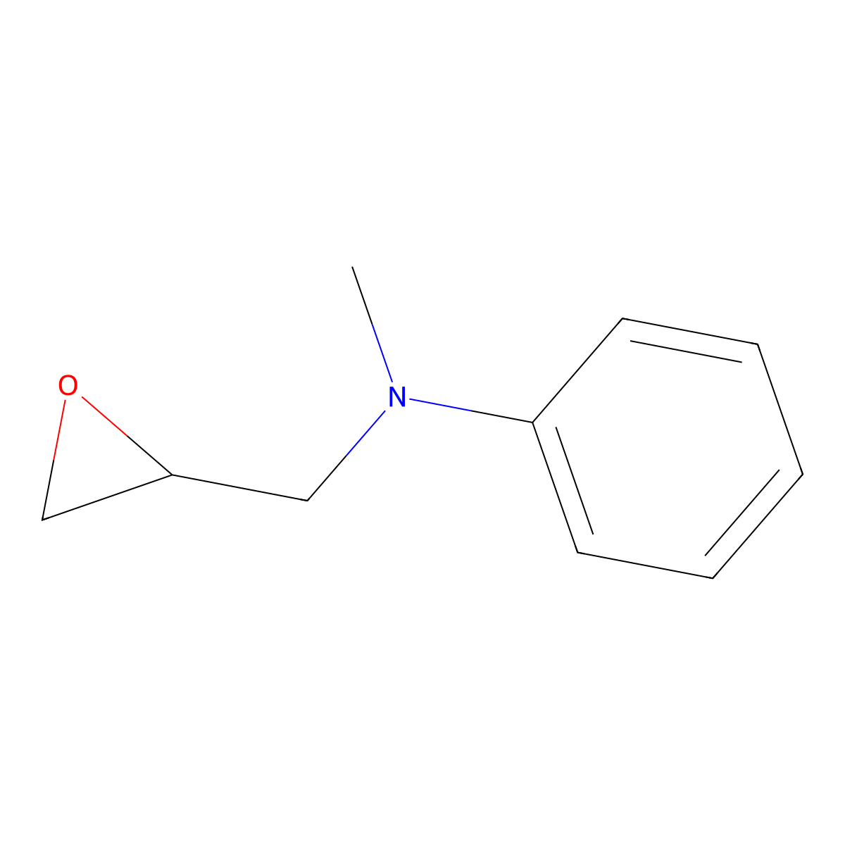 N-methyl-N-(oxiran-2-ylmethyl)aniline molecular structure, CAS 14236-04-5