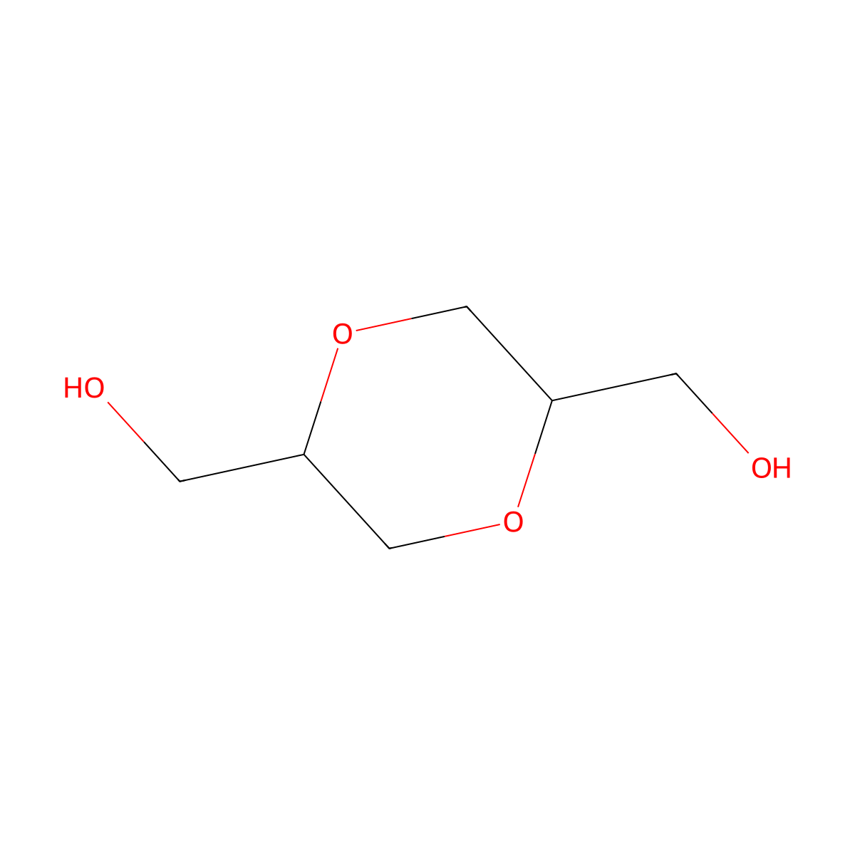 1,4-Dioxane-2,5-dimethanol molecular structure, CAS 14236-12-5