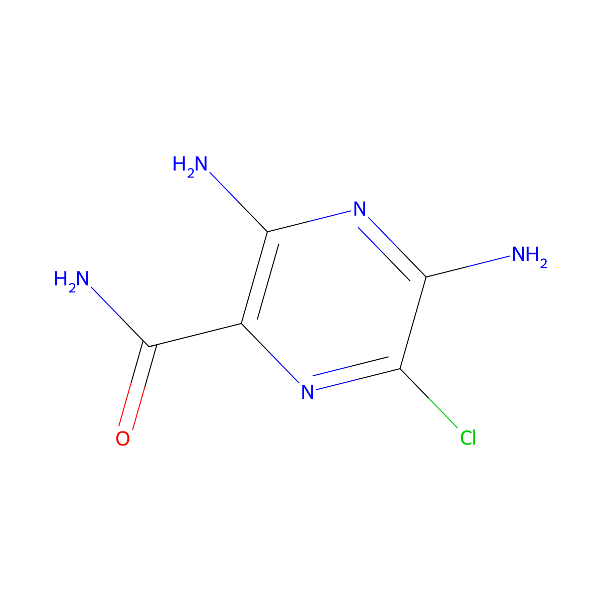 3,5-Diamino-6-chloropyrazine-2-carboxamide molecular structure, CAS 14236-57-8