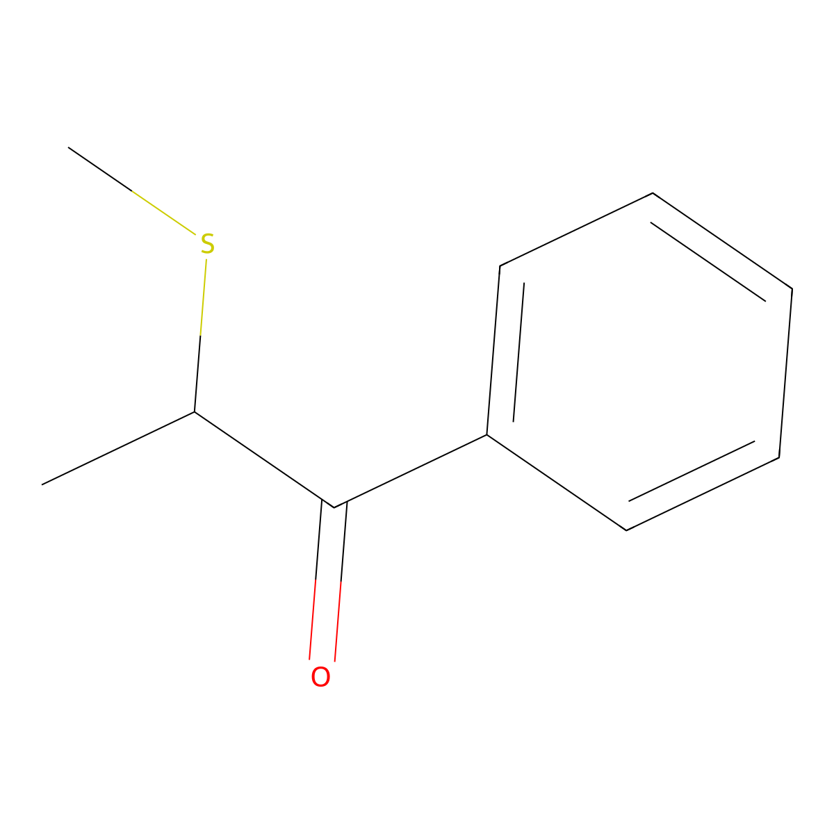 2-(Methylsulfanyl)-1-phenylpropan-1-one molecular structure, CAS 14236-72-7