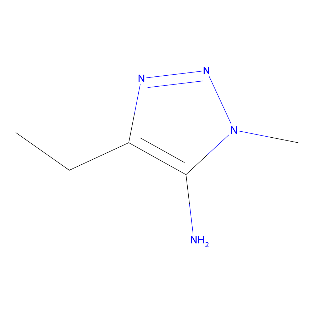 4-ethyl-1-methyl-1H-1,2,3-triazol-5-amine molecular structure, CAS 142362-59-2