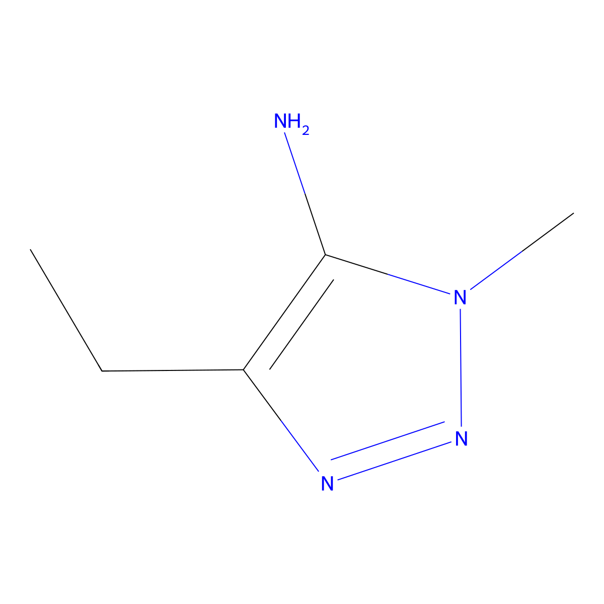 4-ethyl-1-methyl-1H-1,2,3-triazol-5-amine molecular structure, CAS 142362-59-2