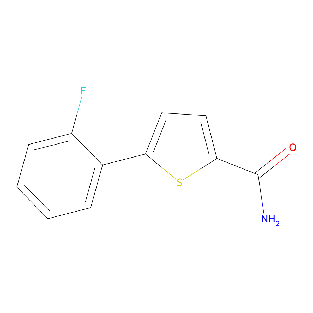 5-(2-Fluorophenyl)-2-thiophenecarboxamide molecular structure, CAS 1423620-89-6