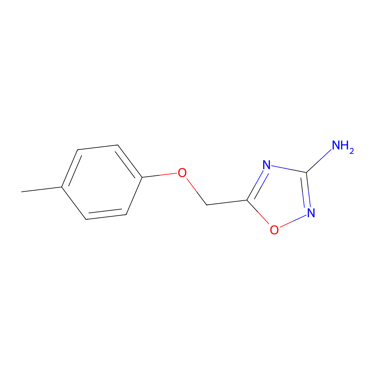 5-(4-Methylphenoxymethyl)-1,2,4-oxadiazol-3-amine molecular structure, CAS 1423626-90-7