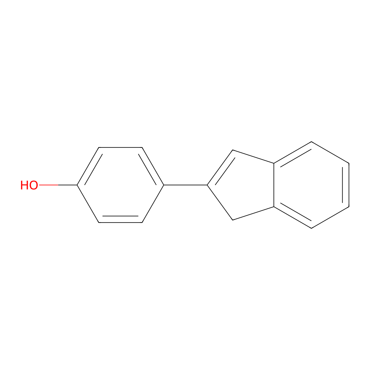 4-(1H-Inden-2-yl)phenol molecular structure, CAS 142363-96-0