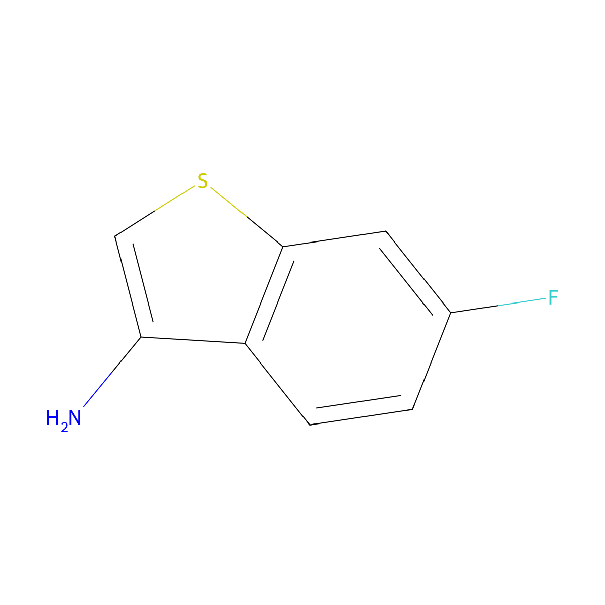 6-Fluorobenzo[b]thiophen-3-amine molecular structure, CAS 142364-00-9