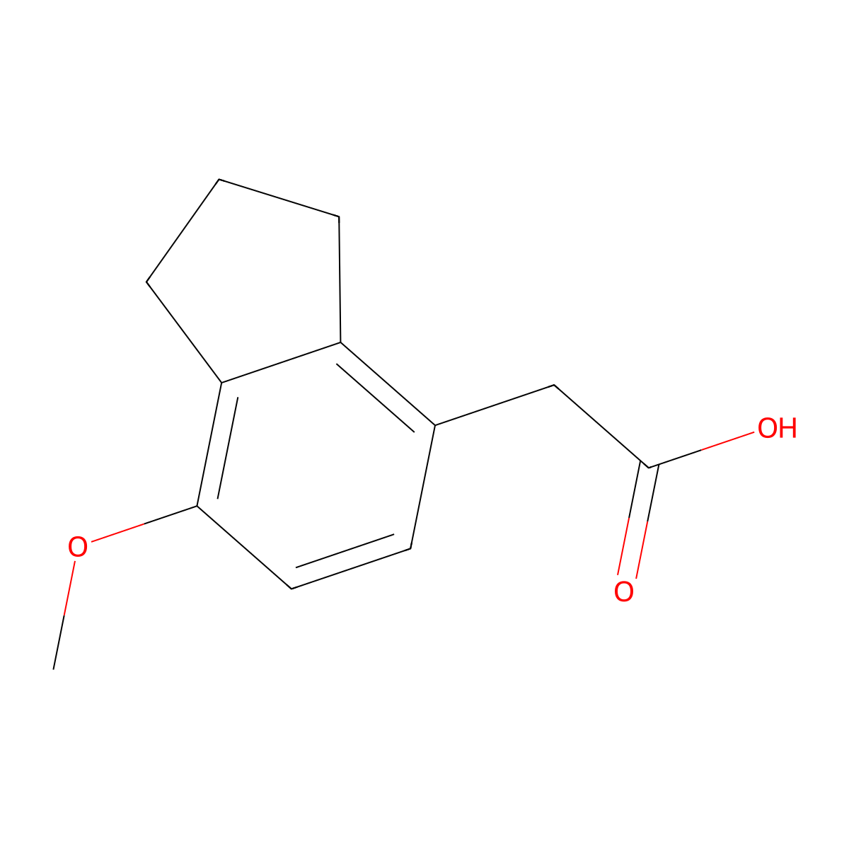 2-(7-methoxy-2,3-dihydro-1H-inden-4-yl)acetic acid molecular structure, CAS 1423699-91-5