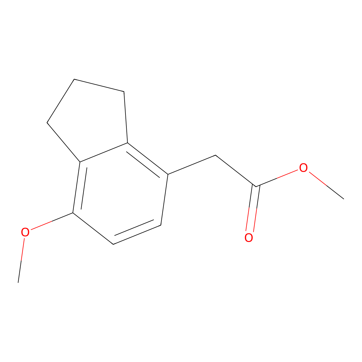methyl 2-(7-methoxy-2,3-dihydro-1H-inden-4-yl)acetate molecular structure, CAS 1423699-94-8
