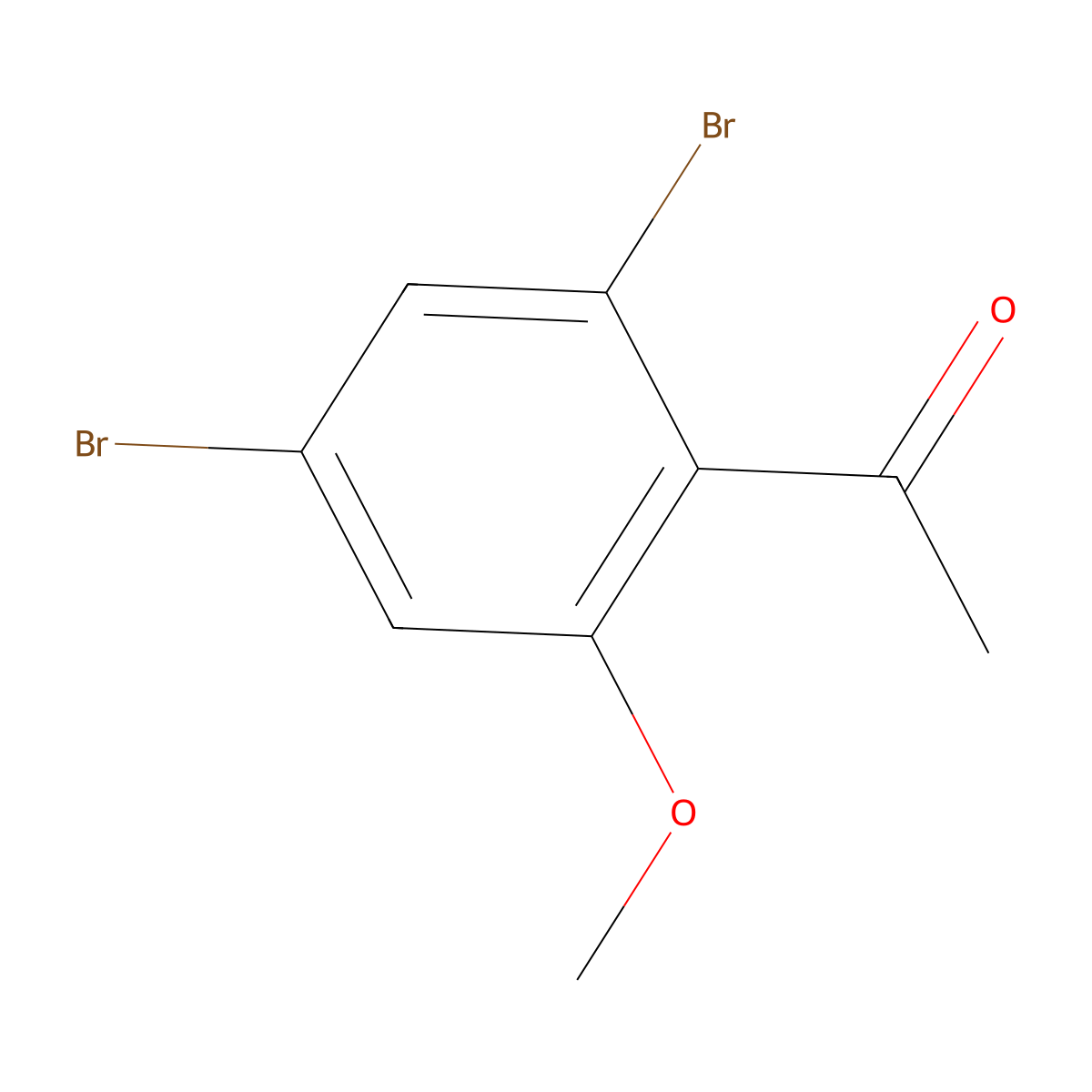 1-(2,4-Dibromo-6-methoxyphenyl)ethanone molecular structure, CAS 1423702-17-3