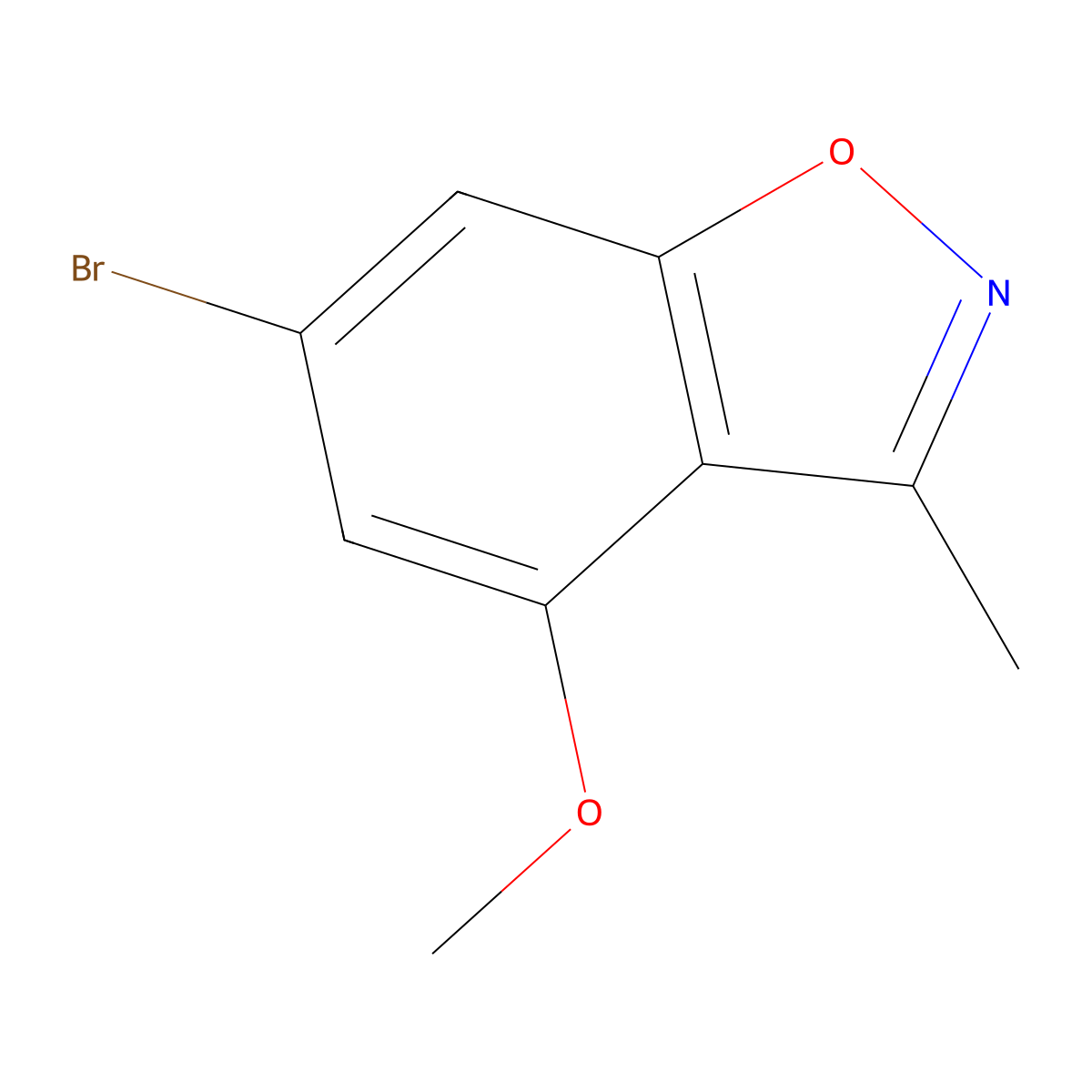 6-Bromo-4-methoxy-3-methylbenzo[d]isoxazole molecular structure, CAS 1423702-22-0