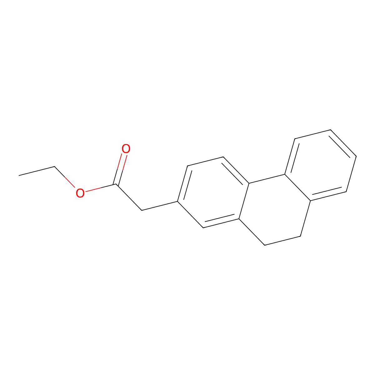 Ethyl 2-(9,10-dihydrophenanthren-2-yl)acetate molecular structure, CAS 1423702-41-3