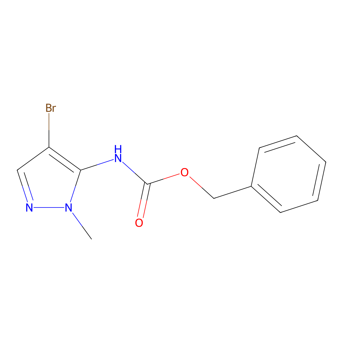 5-(Cbz-amino)-4-bromo-1-methylpyrazole molecular structure, CAS 1423706-40-4