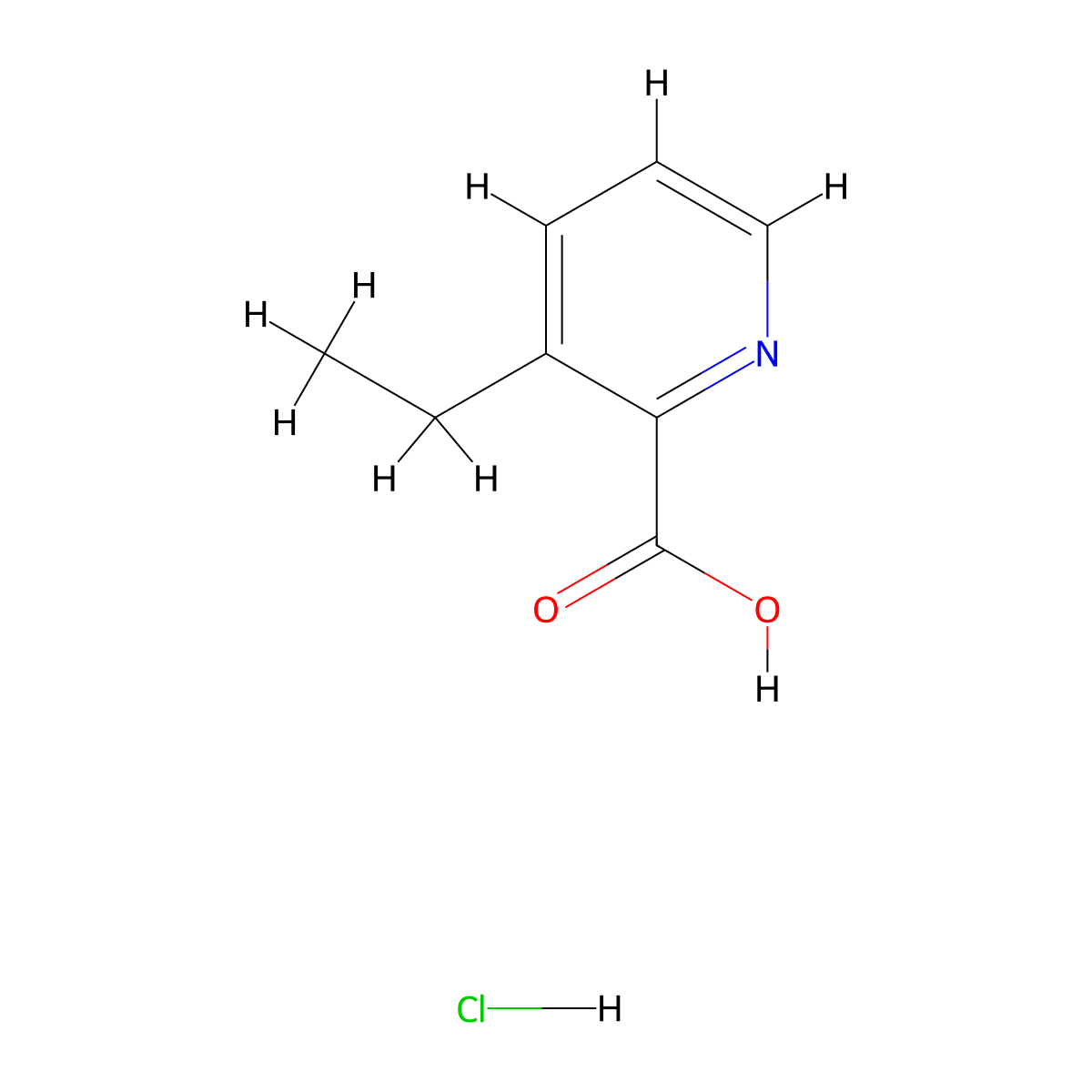 3-Ethylpyridine-2-carboxylic acid hydrochloride molecular structure, CAS 1423719-88-3