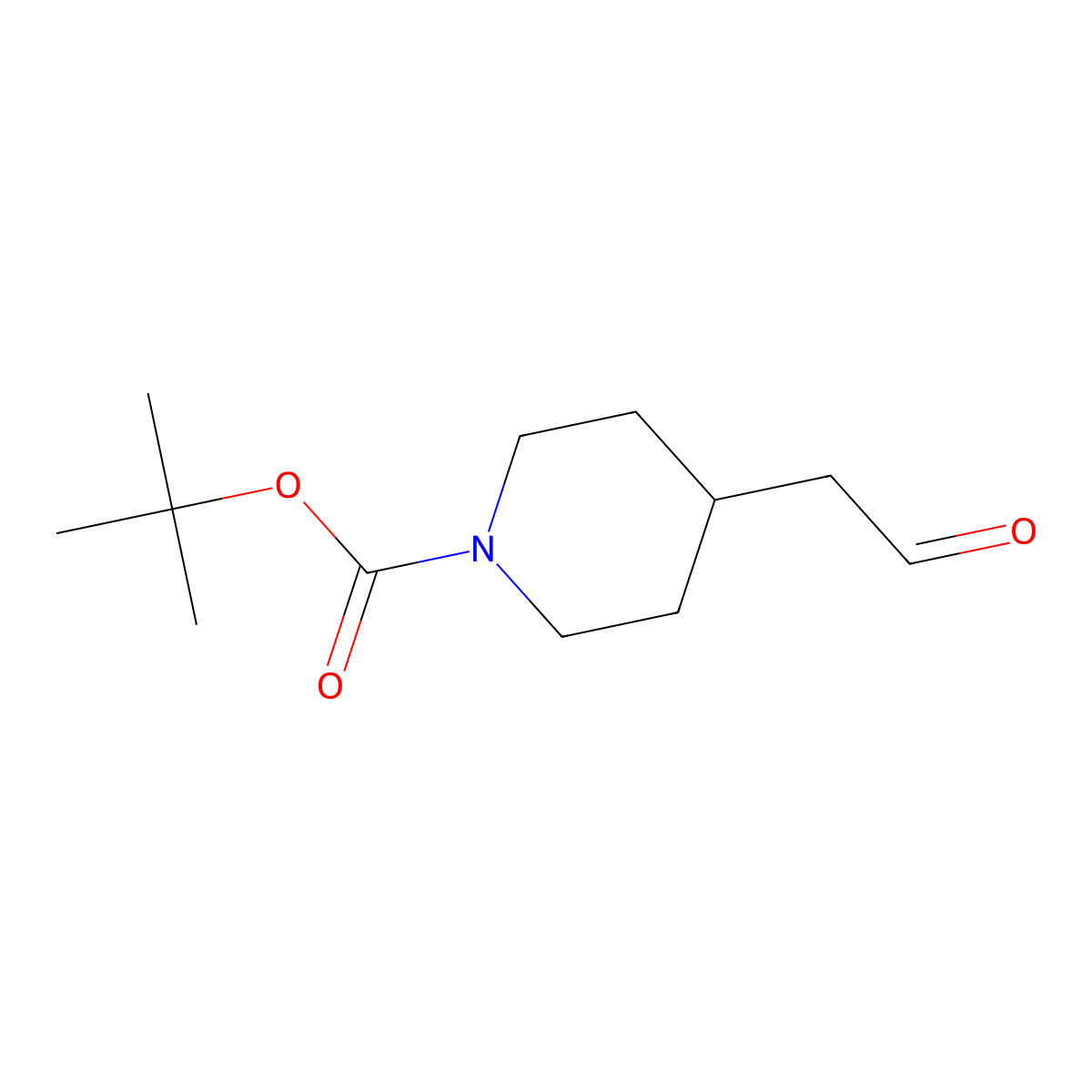 tert-Butyl 4-(2-oxoethyl)piperidine-1-carboxylate molecular structure, CAS 142374-19-4