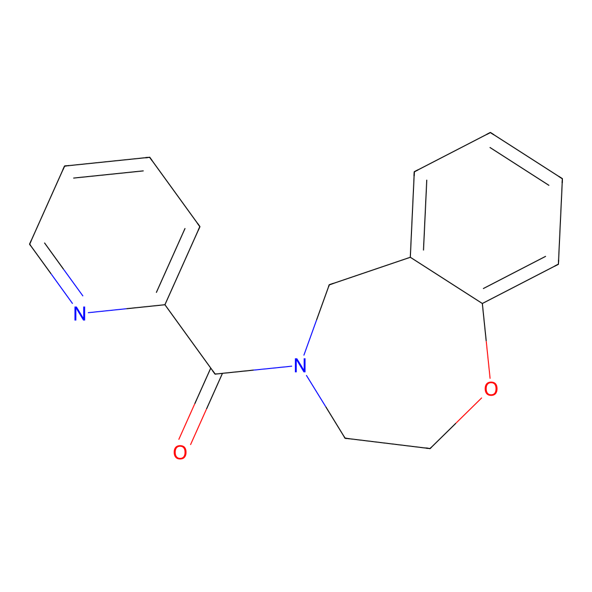 (2,3-dihydrobenzo[f][1,4]oxazepin-4(5H)-yl)(pyridin-2-yl)methanone molecular structure, CAS 1423749-70-5