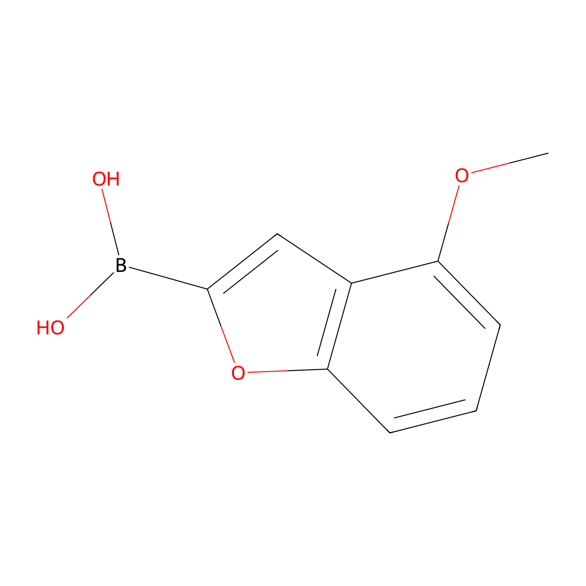 (4-Methoxy-1-benzofuran-2-yl)boronicacid molecular structure, CAS 1423786-02-0