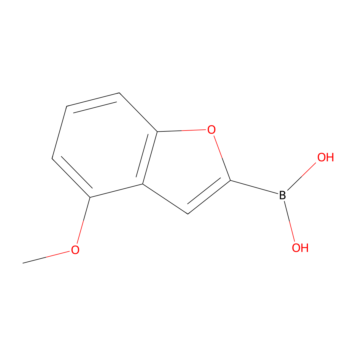 (4-Methoxy-1-benzofuran-2-yl)boronicacid molecular structure, CAS 1423786-02-0