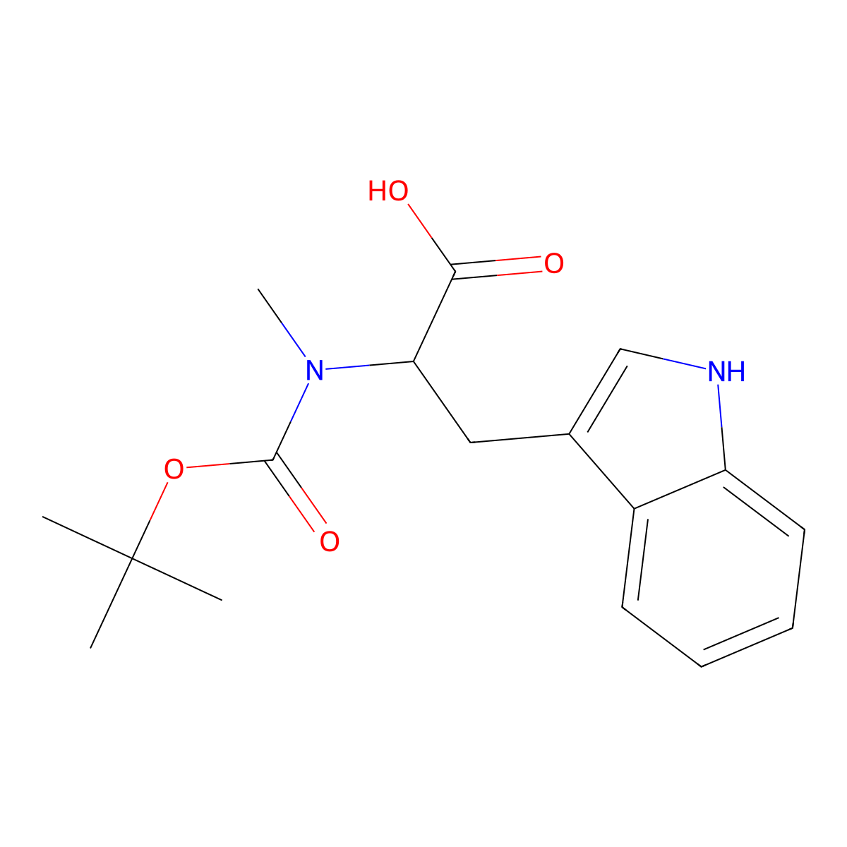 Boc-Nalpha-methyl-D-tryptophan molecular structure, CAS 142381-30-4