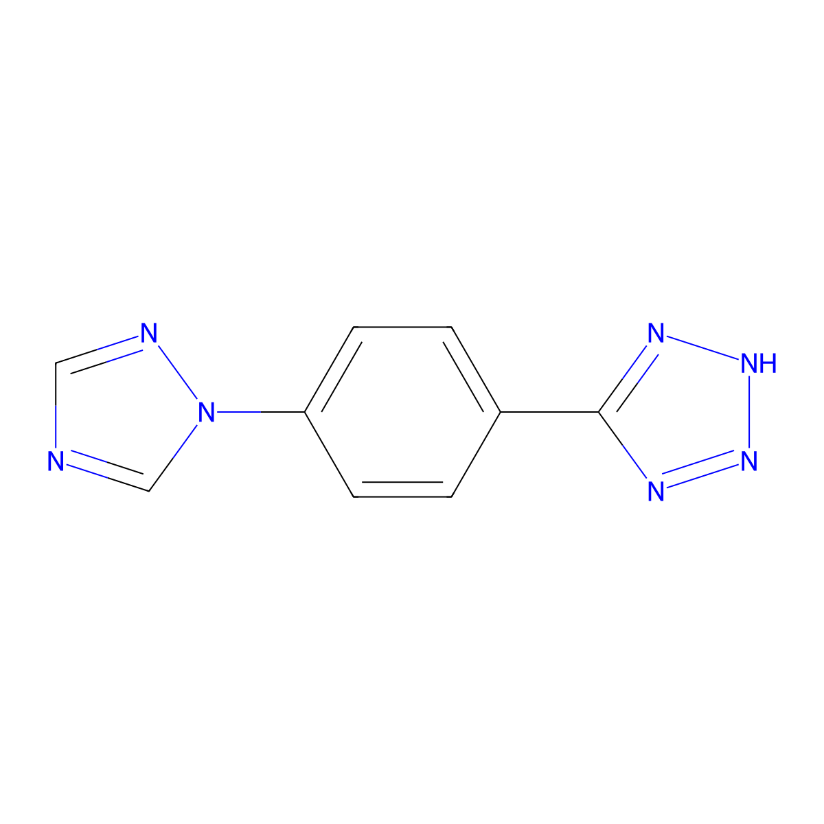 5-(4-(1H-1,2,4-Triazol-1-yl)phenyl)-2H-tetrazole molecular structure, CAS 1423810-54-1