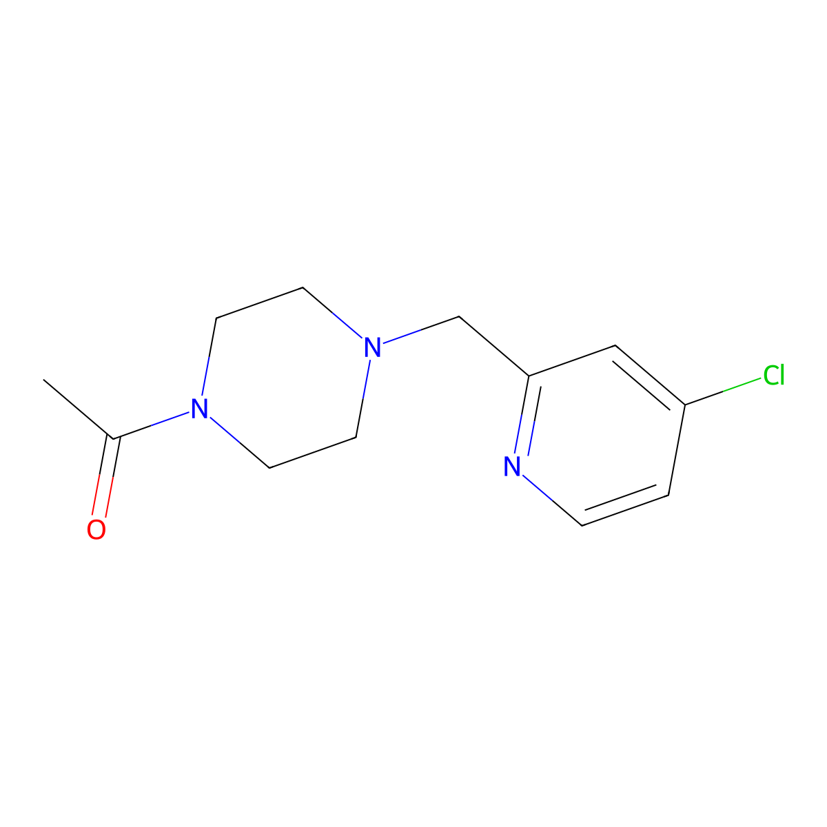 1-{4-[(4-Chloropyridin-2-yl)methyl]piperazin-1-yl}ethan-1-one molecular structure, CAS 1423887-71-1