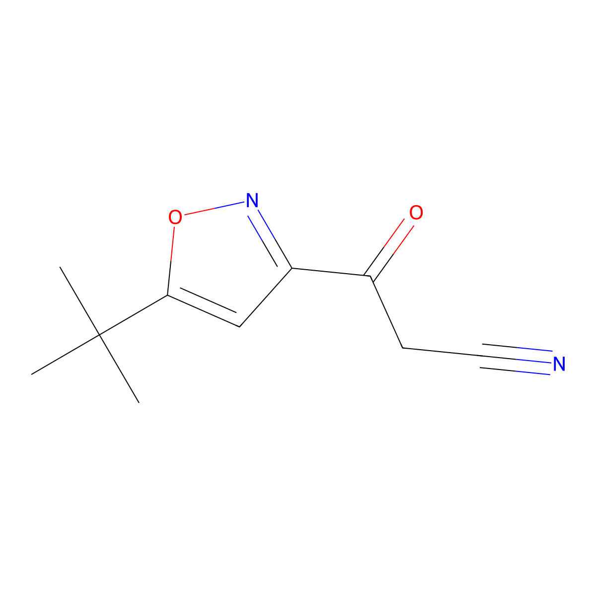 3-(5-tert-Butyl-isoxazol-3-yl)-3-oxo-propionitrile molecular structure, CAS 1423915-00-7
