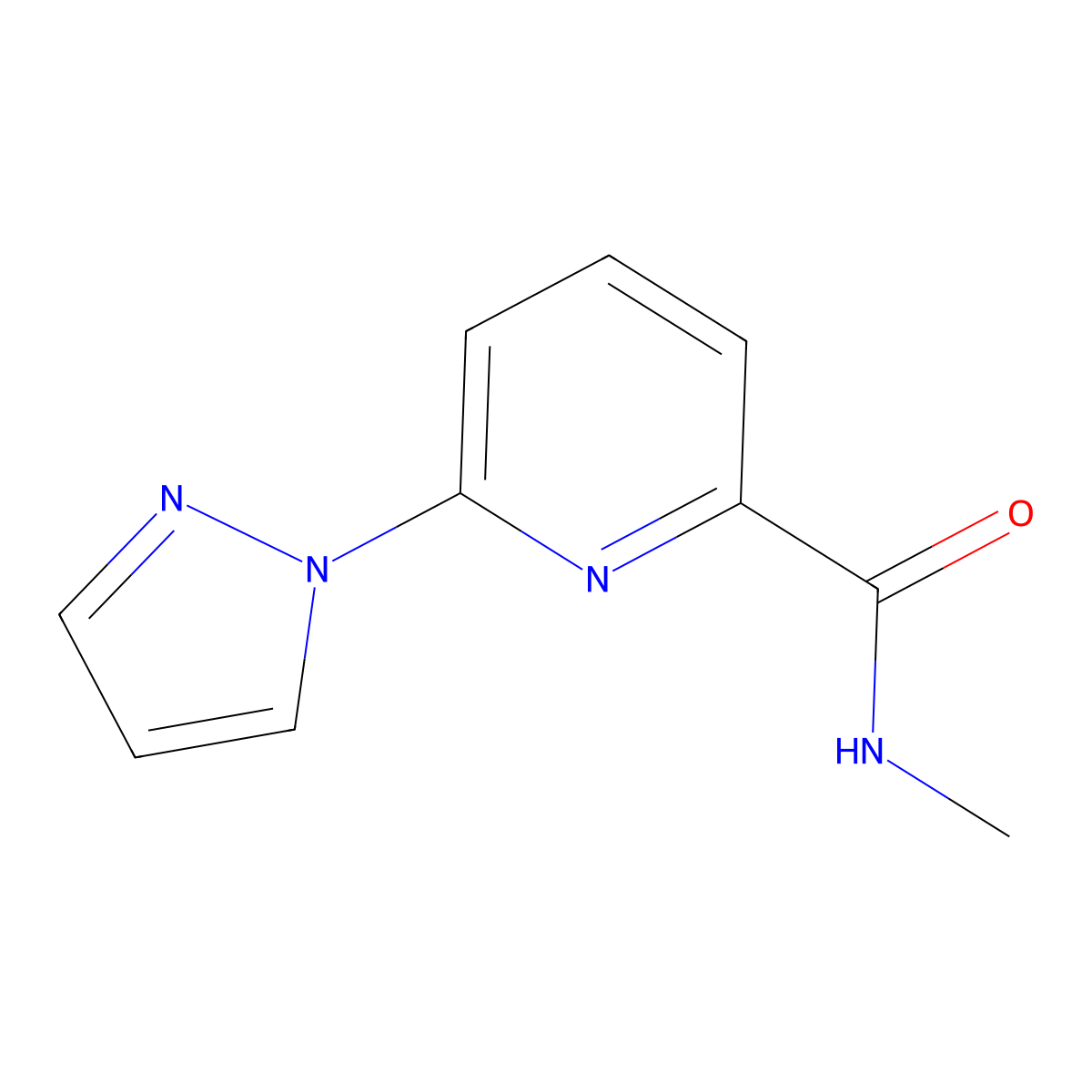 n-Methyl-6-(1h-pyrazol-1-yl)pyridine-2-carboxamide molecular structure, CAS 1423944-91-5