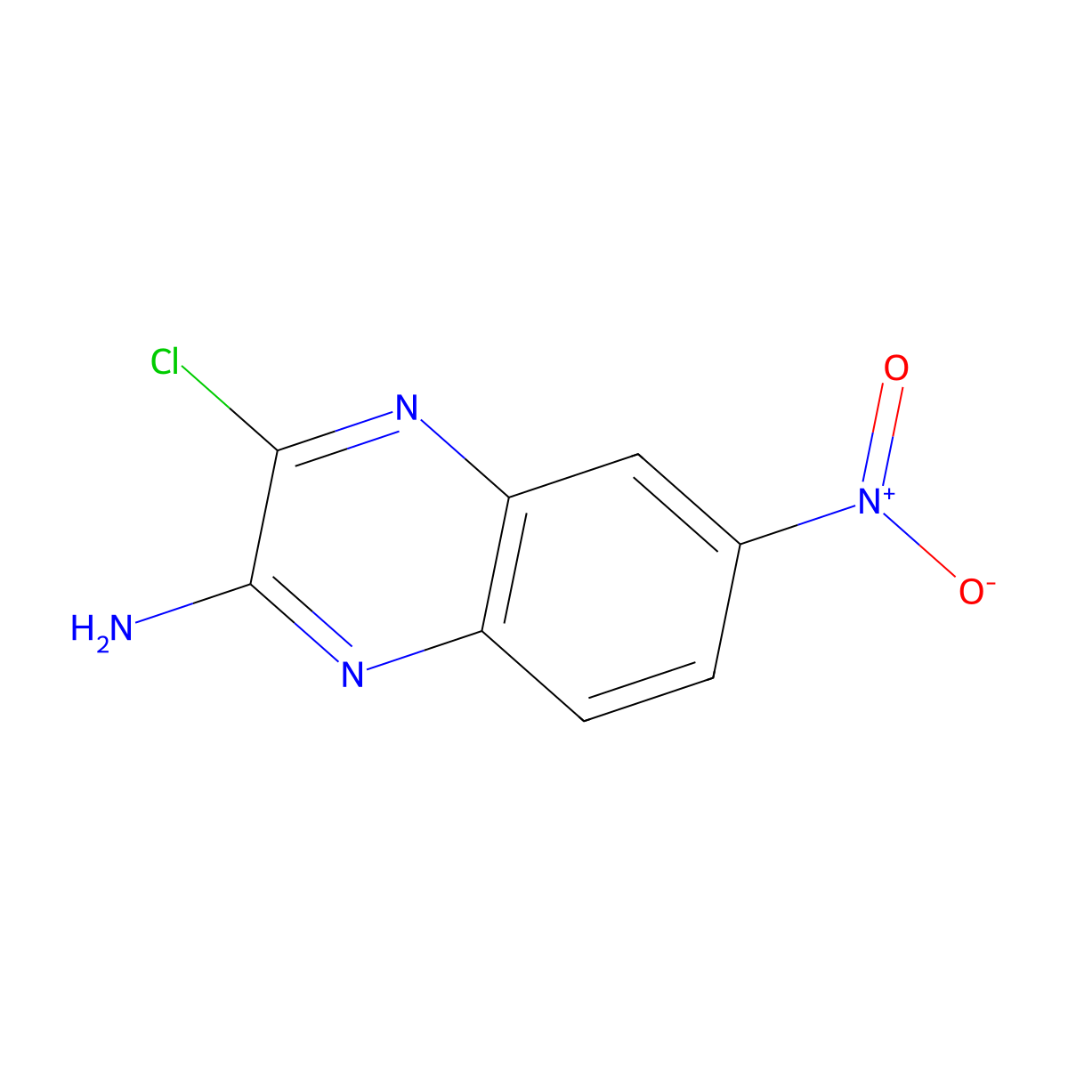 3-Chloro-6-nitroquinoxalin-2-amine molecular structure, CAS 142396-56-3